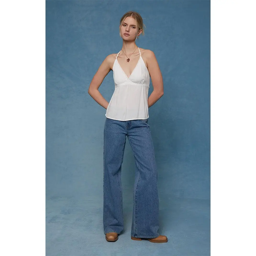 Pacsun Women's Casey Low Rise Baggy Jeans Medium Indigo Wash