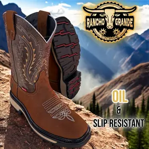 505 Gold Men's Oil & Slip  Resistant Work Boots / Botas para Hombre Resistente Aceite y Resbalones