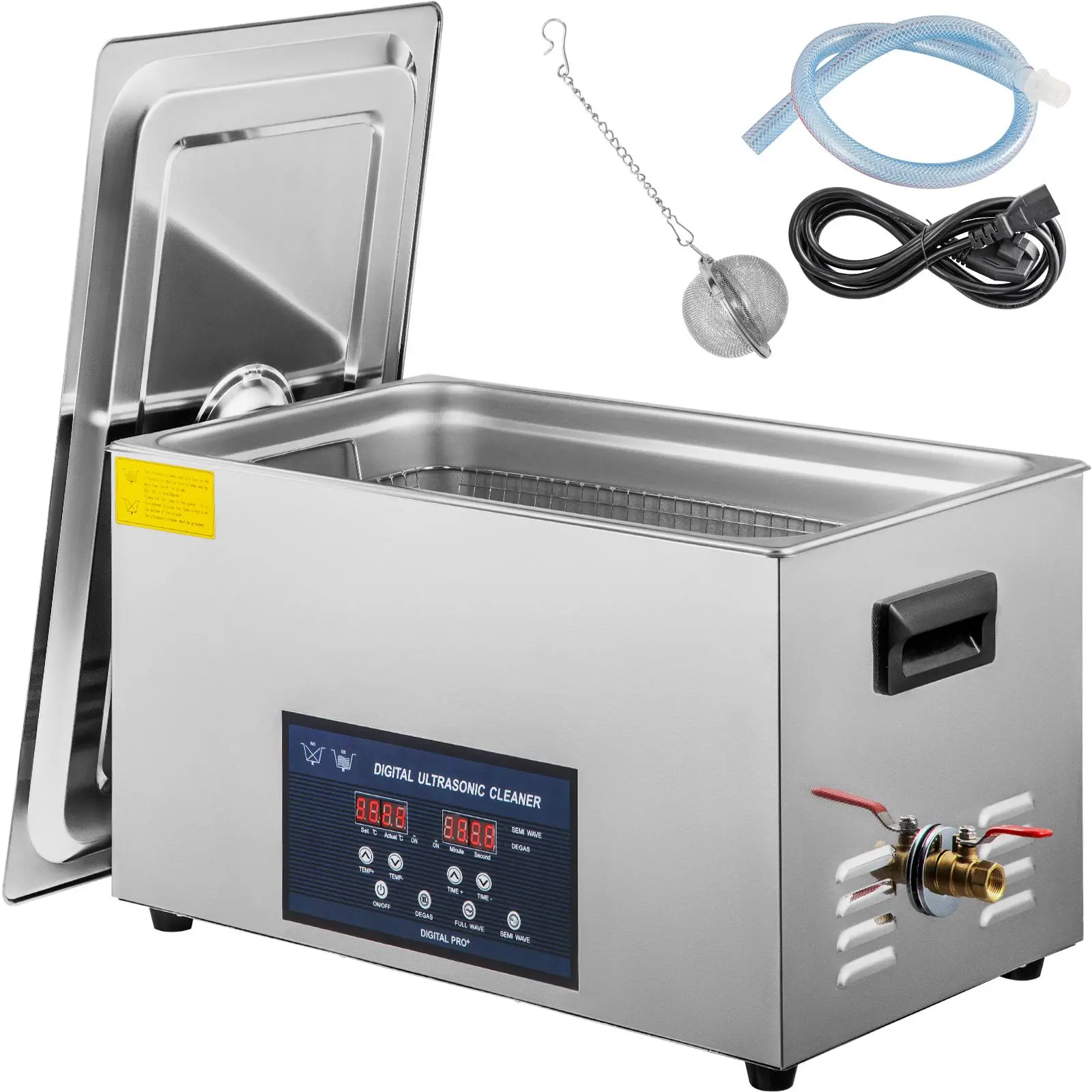 【FathersDayGift】VEVOR 30L Ultrasonic Cleaner 28/40khz Dual Frequency Professional Ultrasonic Parts Cleaner with Heater Timer for Parts Dental Instruments Cleaning