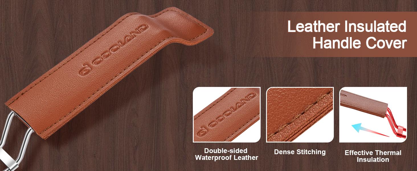 Odoland 10pcs Camping Cookware Non-Stick Camping Pot and Pan Set with Plate Bowl Fork Knife Spoon for Backpacking, Hiking, Outdoor Cooking and Picnic