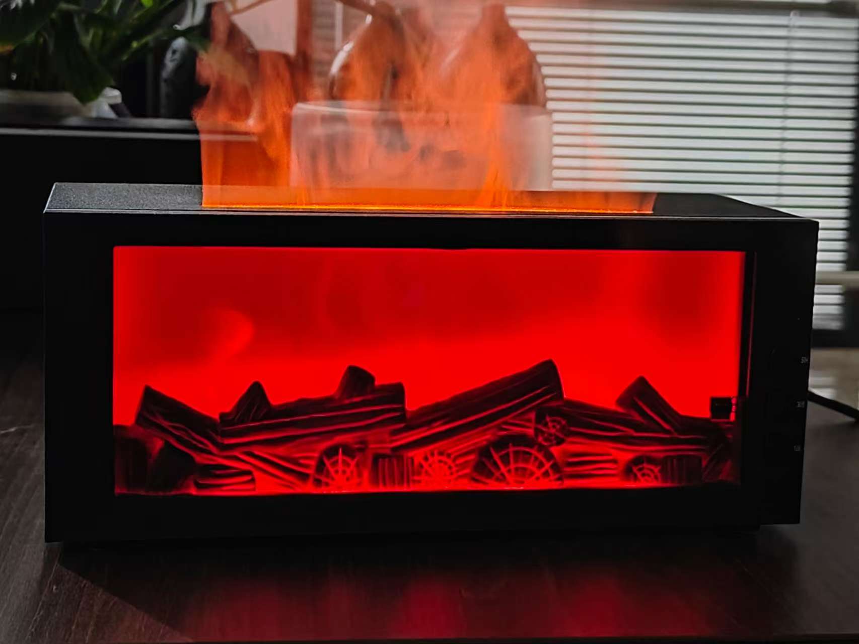 Upgraded Fireplace   7-Color LED Flame Effect, 300ml Large Capacity, Remote & Timer for Relaxing Aromatherapy in Home, Bedroom, or Office humidifier cool mist desktop aroma  deal Happiness Essential oil diffuser Durable Cactus Mini Cleaning Brush Set hvac