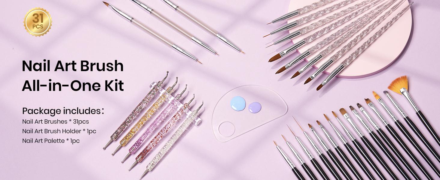 Beetles Spring Nail Art Brushes Kit, Nail Dotting Tools, Nail Drawing Pens, Nail Dust Brush, Striping Nail Art Liner Brushes, Nail Art Pens with Nail Brush Holder Starter Nail Art Design Manicure Cutics Set newyearnewme taste of spring Beetles Spring Nail Art Brushes Kit, Nail Dotting Tools, Nail Drawing Pens, Nail Dust Brush, Striping Nail Art Liner Brushes, Nail Art Pens with Nail Brush Holder Starter Nail Art Design Manicure Cutics Set newyearnewme taste of spring