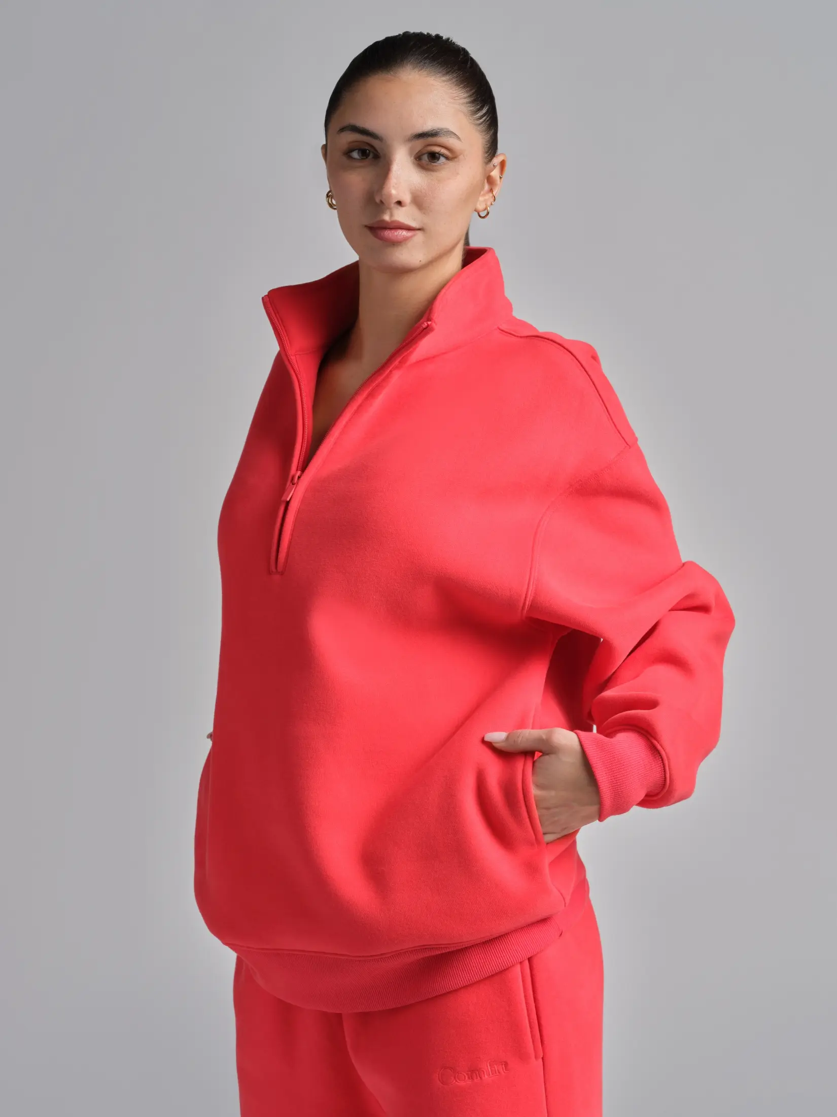 Comfrt | Basic Quarter Zip Mock Neck | Soft Relaxed Everyday Quarter Zip Sweatshirt Comfrt | Basic Quarter Zip Mock Neck | Soft Relaxed Everyday Quarter Zip Sweatshirt