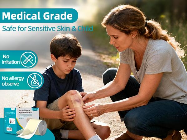 Dimora Medical-Grade Hydrocolloid Acne Patch, Acne spot treatment, Cuttable Overnight Pimple Patch, Acne Mark Fading Patch, Large Size Roll (2 in × 16 ft), Suitable for Acne, Open Wounds, and Sensitive Skin