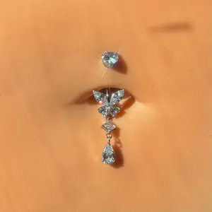 Titanium Small Mariposa Belly Ring