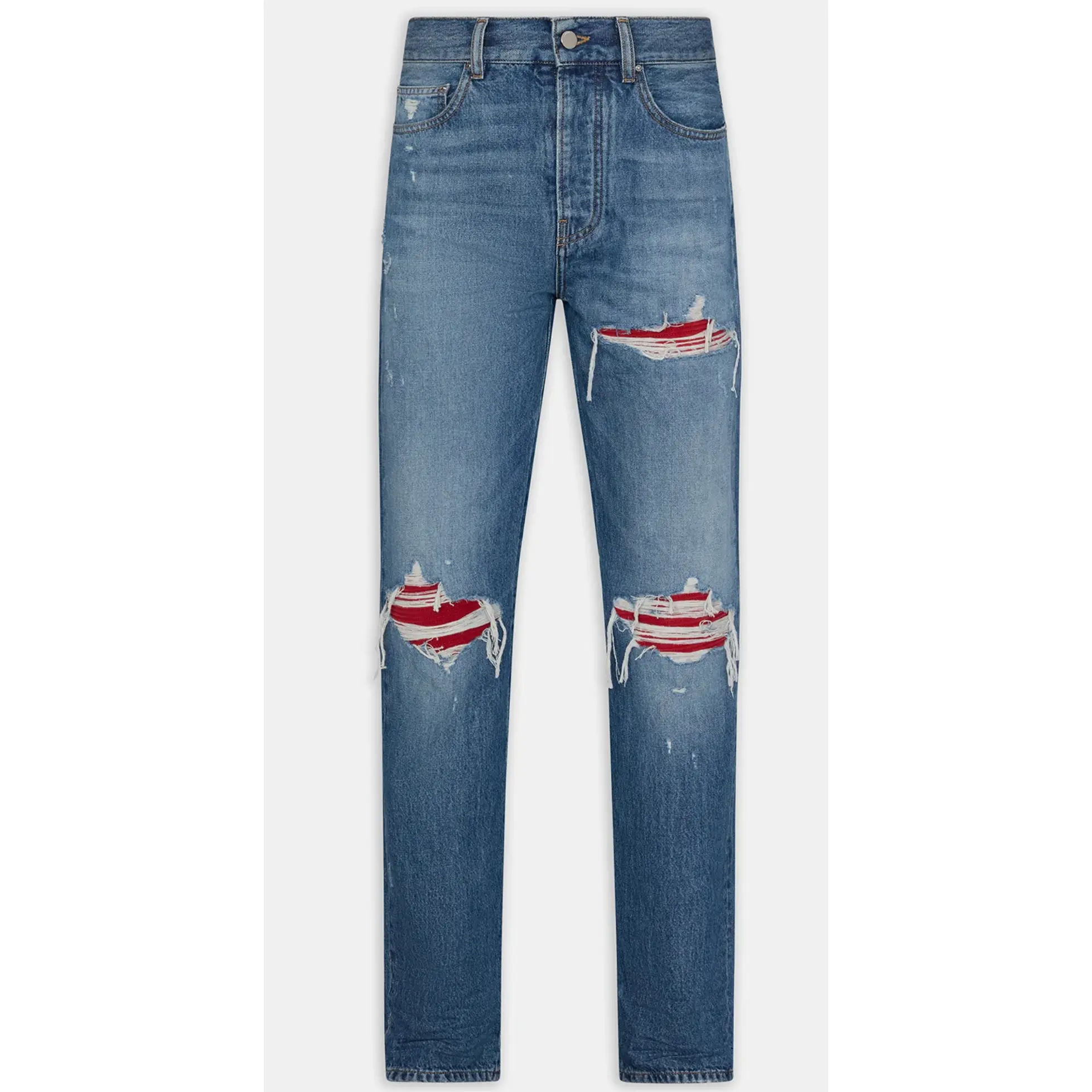 Mike Amiri Suede Straight MX1 Indigo Jeans Size 40 (MSRP: $1,290)