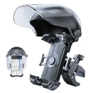 JOYROOM Motorcycle Phone Mount Holder, [NO.1 Sunshade& Rainproof] Phone Holder for Motorcycle ATV Scooter, [1s Quick Lock] Handlebar Phone Mount for iPhone 17 16 15 Pro Max S25, More 5.4-7" Phones