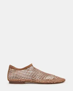 Mino Rhinstone Flats Blush