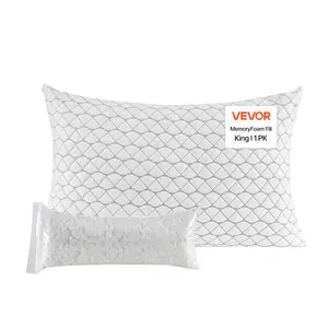 VEVOR Bed Pillow for Sleeping,  Queen Size Luxury Quality Hotel Pillow with Memory Foam Fill, Supportive & Adjustable, Includes Natural Firber Pillowcase, Bedding for Back, Stomach and Side Sleepers