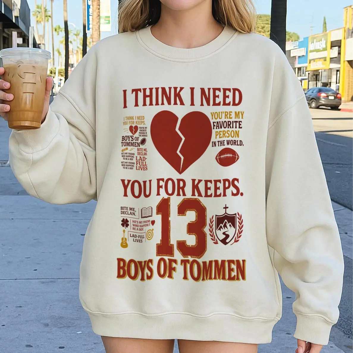 Boys of Tommen Sweatshirt: Kavanagh 13, Book Lover Gift, Binding 13, Keeping 13, Chloe Walsh, Lynch Joey, Johnny Kavanagh, Saving 6, Redeeming 6, Rugby Team, Joey's Auto Repair, Tommen Colleage, Couple Shirt, Shannon Lynch, boy of tommen shirt