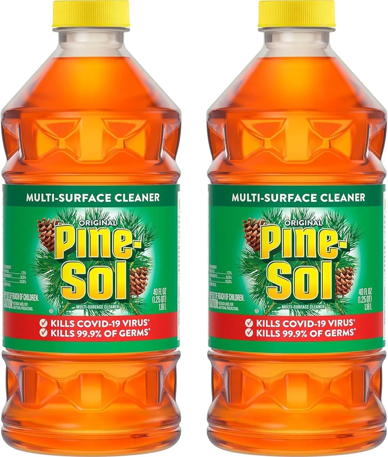 Pine-Sol Original Pine, All Purpose Cleaner, 40 Ounce Bottles (Pack of 2)