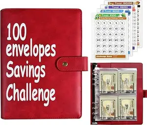 100 Days Money Saving Challenge Coin Envelope Budgetstorage Book Easy Fun Way to Save $10,000 or $5,050 with Family Friends Bestie Goal Setting Progress Tracking Motivation Boost Financial Habit Development