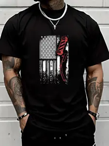 100% Cotton Unisex Barber USA Flag Hairdresser - Coiffeur Barbershop Barber T-Shirt Breathable, Comfortable, Summer & Spring Essential