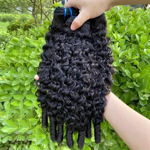 PerisModa Burmese Curly Bundles Human Hair Brazilian Remy 3C4A Kinky Curly Weave Bundle with Spiral Curls 100% Human Hair Bundles Natural Color Human Hair Extensions for Women 12-32 Inches #WeeklyDeals