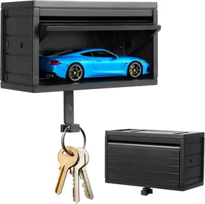 ACUDUDOMA Dual-Purpose Key Holder for Wall Car Garage with Opening Door 3D Key Organizer Wall Mount Easy Installation Key Rack for Entryway Stylish Decorative Space-Saving