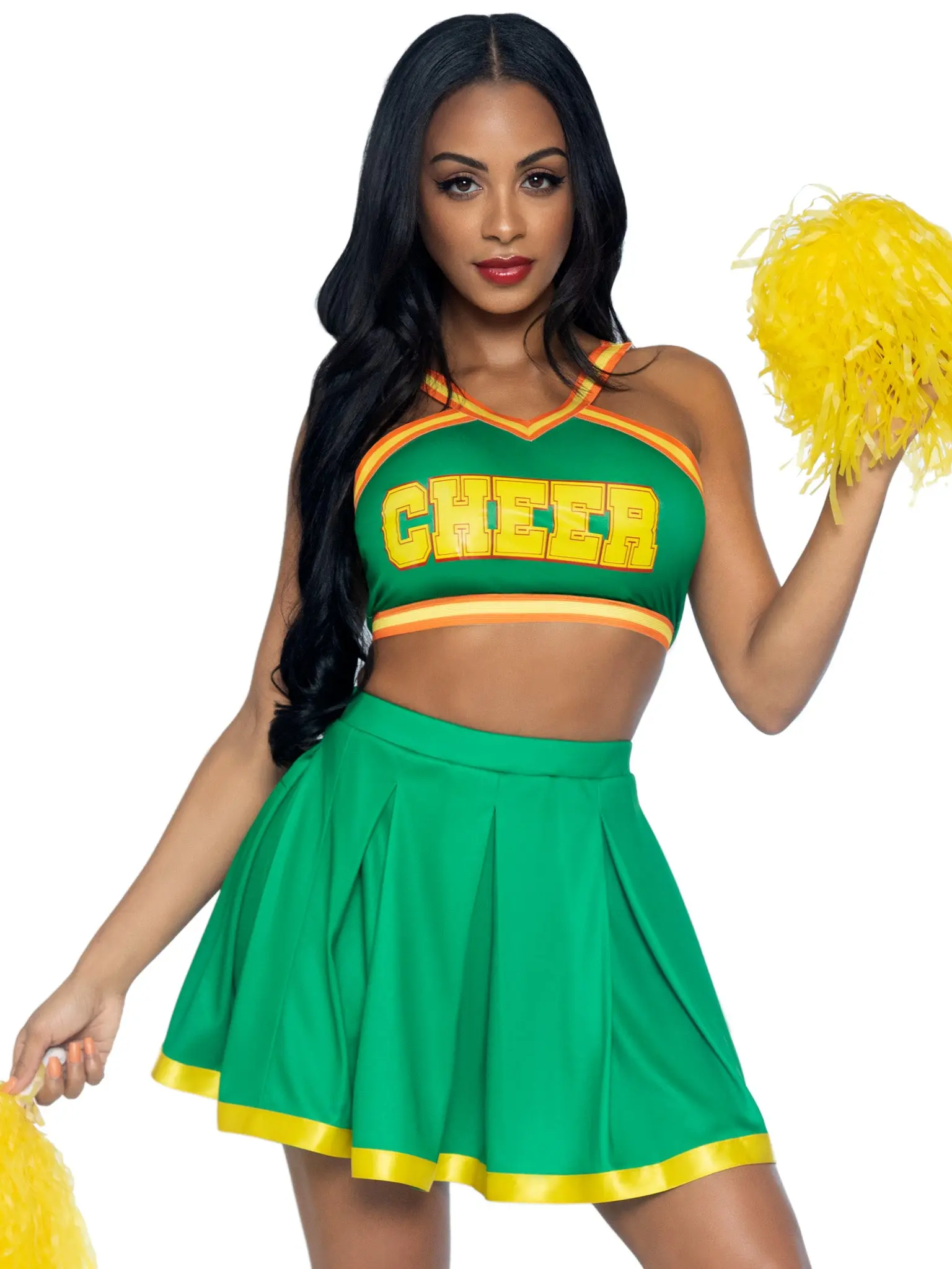 Bring It Baddie Cheerleader Costume Halloween Outfit for Women