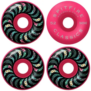 Spitfire Skateboard Wheels 52mm F4 99A Floral Classic Pink