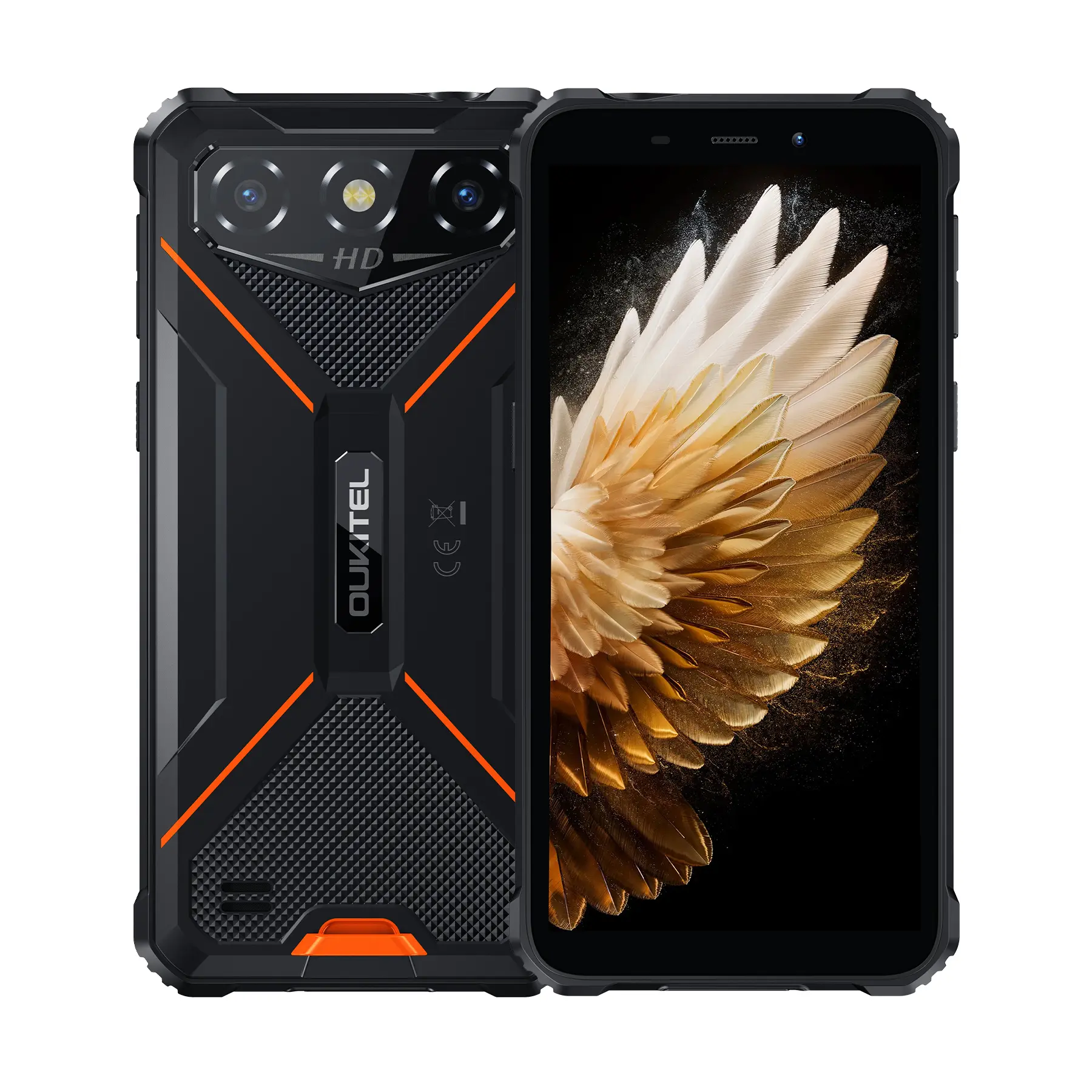 OUKITEL G3 Rugged Smartphone 16GB+128GB, 6300mAh Battery Unbreakable Cell Phone, Android 14 Dual SIM Waterproof Work Phon