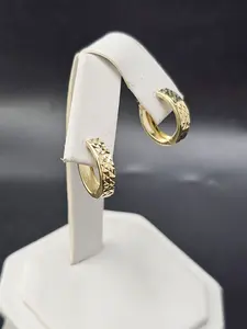 14K Gold Earrings - Huggie Hoops