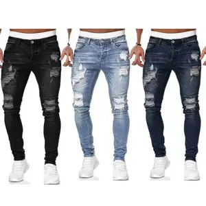 3-piece set of stretch denim jeans, solid color, fixed length, suitable for all seasons, classic style, medium stretch fabric, tailor-made, men's fashion jeans, men's pants, street wear, beige pocket