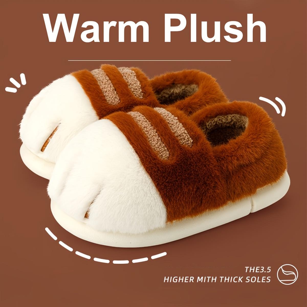 Women's & Men's Cat Theme Faux Fur Fuzzy Fashion Slippers Winter Warm Cozy House Fur Slides Cute Bedroom Shoes For Man Woman Home Use Footwear