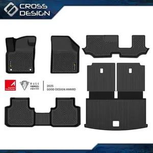CROSSDESIGN  Floor Mats Cargo TPE Fits 2018-24 Volkswagen Atlas 7 Seat (Not fit Cross Sport)