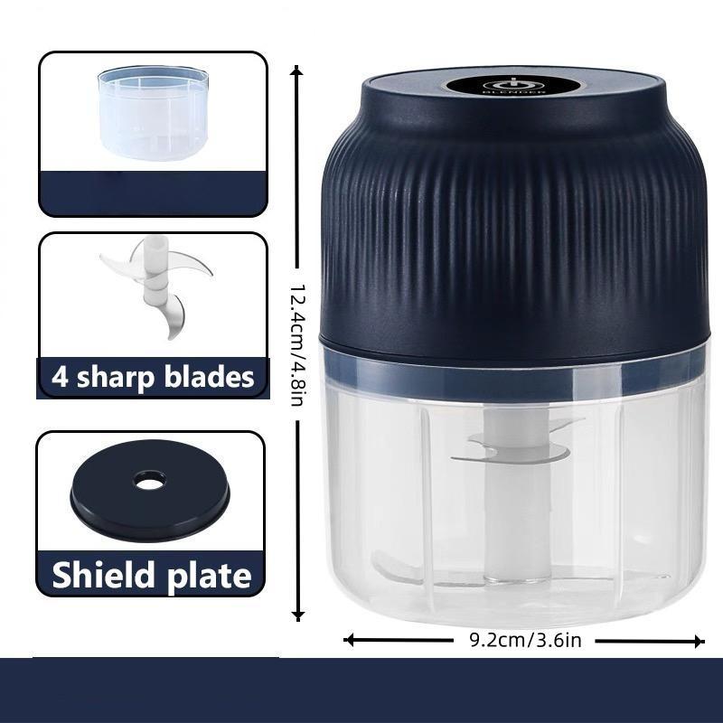 Electric Garlic Chopper, 4 Sharp Blades,Portable Veggie Chopper, 300ML Garlic Grinder Masher Onion Chopper, Blender to Vegetable, Cordless Food Processor for Ginger, Chili, Fruit, Meat, Spices, Beans, etc Electric Garlic Chopper, 4 Sharp Blades,Portable Veggie Chopper, 300ML Garlic Grinder Masher Onion Chopper, Blender to Vegetable, Cordless Food Processor for Ginger, Chili, Fruit, Meat, Spices, Beans, etc