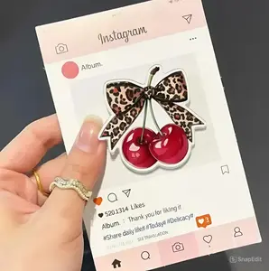 Unique Bow-tied Cherry Phone Grip, Phone Holder, Perfect Gift, Phone Accessories as Gift, Magnetic Phone Magsafe Grip Kindle & Phone Accessory