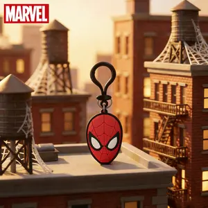 Marvel Spider Man PVC Keychain 1PC Official License Bag Clip Super Hero Style Charms Anime Figure Collector Keyring Backpack Decor Durable PVC Soft Rubber Gift