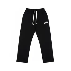 TDK Graphic Black Straight Leg Sweatpants
