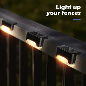 4PCS Solar Powered LED Light, Outdoor Waterproof LED Light, Waterproof Solar Step Light, Outdoor Garden Light For Deck Stairs Patio Yard, Solar LED Lights, Lamp, Lighting, Solar Street Light, Outdoor Lights Lamps, DIY Outdoor Light