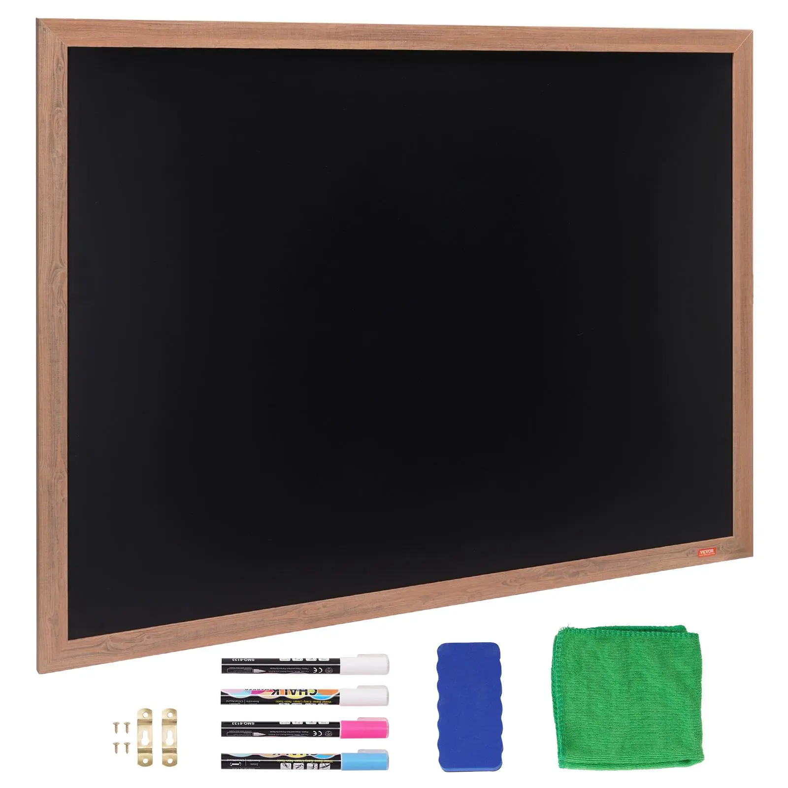 【Backtoschool】VEVOR Creative Magnetic Chalk Board with Steel Plate, Rustic Wood Frame, Hanging Message Sign with Chalks & Eraser, 35"x46" Calendar Bulletin Combo, Family & Baby Announcements, Office Stationery Home Decor, Blackboard, Magnetic Frame, Artwo