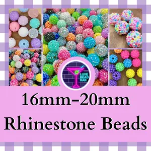 16-20mm Bling Rhinestone beads for Beadable Pens/DIY/Keychains/Badge Reel, Wristlets and more!!!