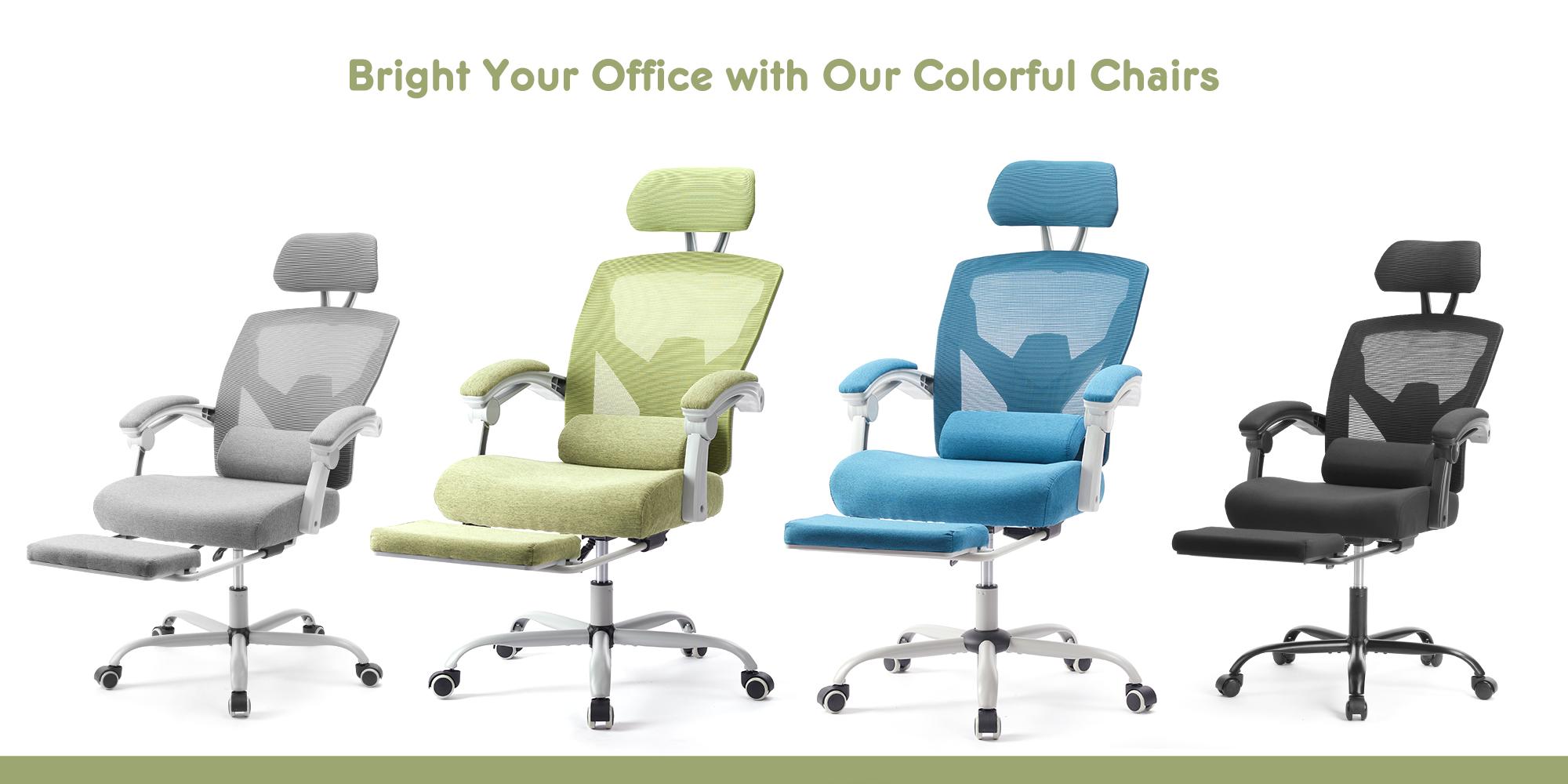 Furnest Armchairs Office Computer Desk Chair, Ergonomic High-Back Mesh Rolling Work Swivel Chairs with Wheels, Comfy Arms for Home and Work