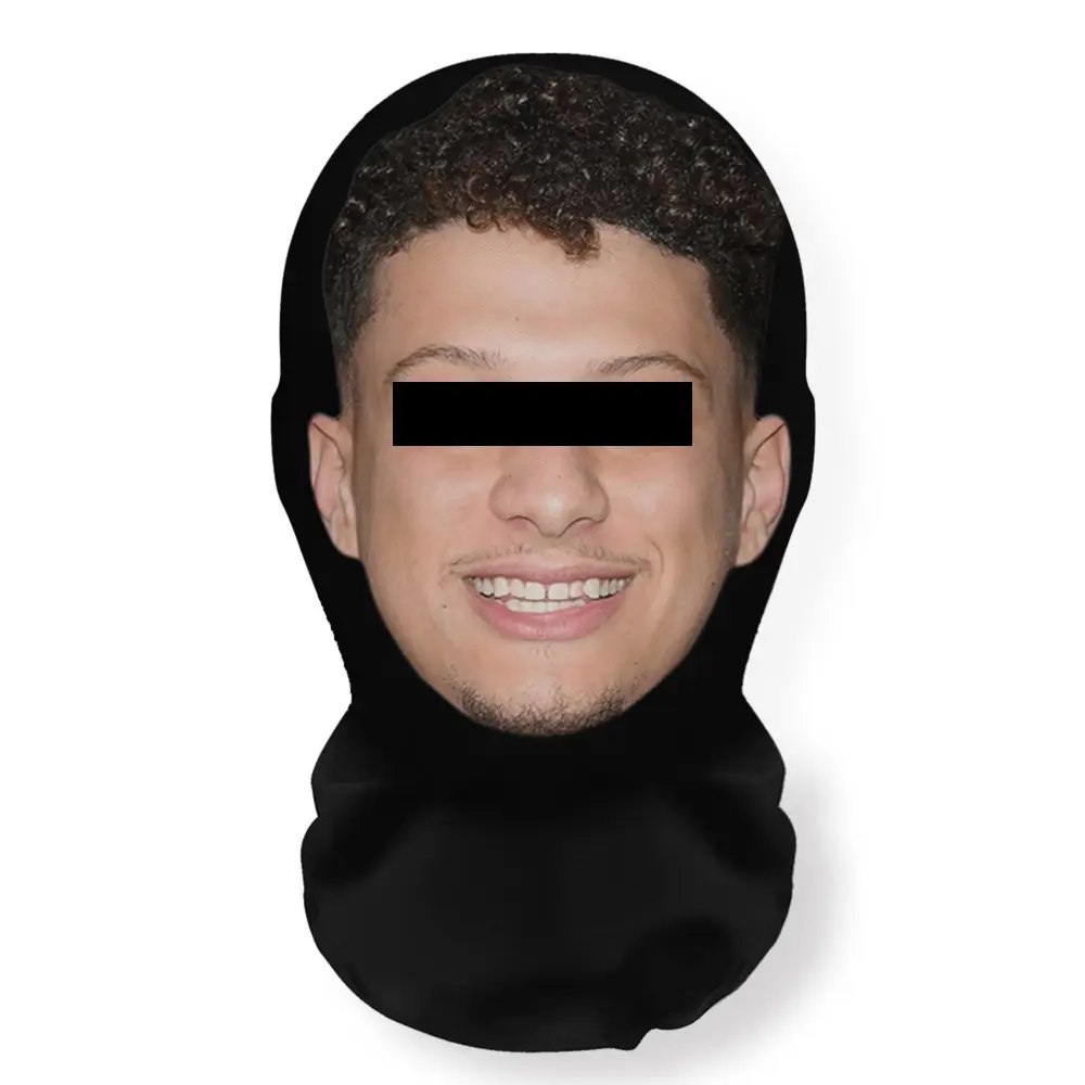 Realistic 3D Mesh Celebrity Face Mask & Headpiece Breathable Ultra-Fine Fiber Super-Stretch Fit Funny COSPLAY Prop Novelty Mask for Costume Parties Halloween Cosplay Events