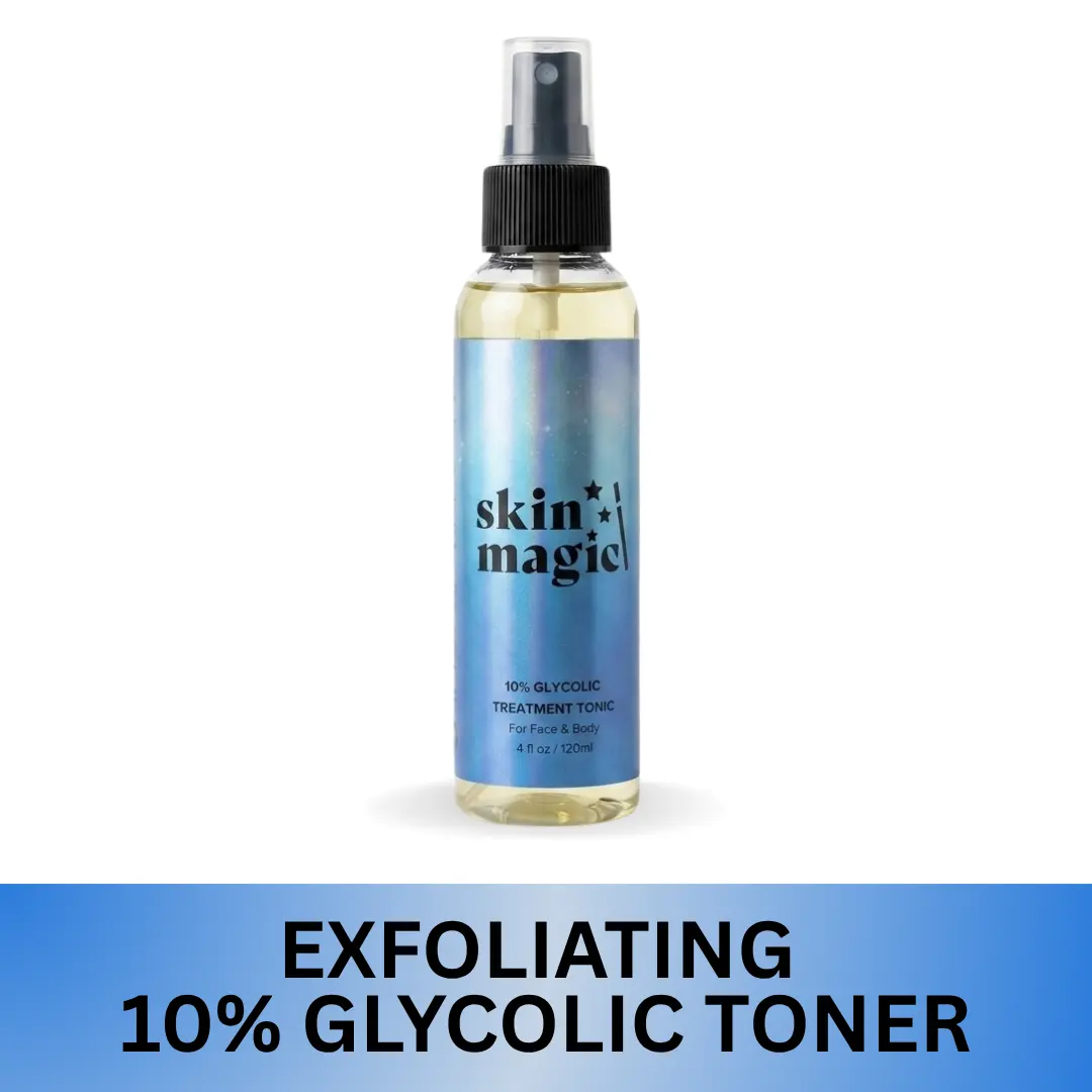 10% Glycolic Acid Treatment Tonic - Gentle Anti-Acne Soothing Exfoliant for Adults' Dry Skin, Cleansing, Hydrating, Hyperpigmentation & Pore Improvement, Oil Control Skin Care Products with Vitamin C (Single Item) Skin Repair, 10% Aha Cell Turn