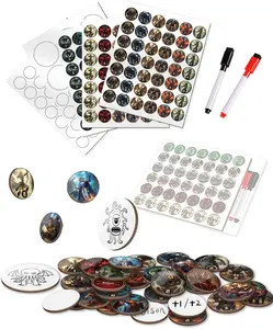 RPG Dry Erase Token Set - 192 PCS | Reusable Blank Tokens, Creature Tokens, 5E Class Characters with Maker Pens | Ideal for DND, Pathfinder, TTRPGs, MTG & Board Game