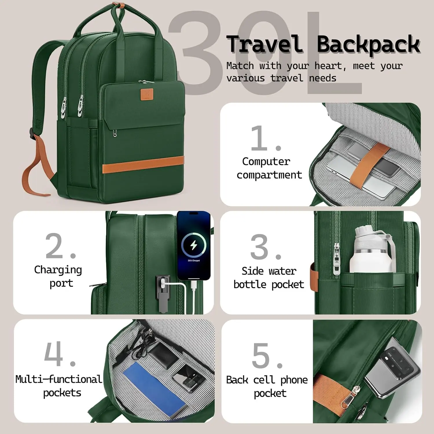 Melalenia Luggage Sets 6 Piece, Durable Suitcase with Travel
