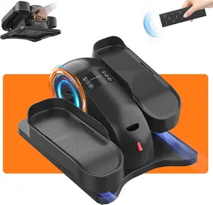 Under Desk Elliptical Machine for Senior Mini Elliptical Leg Exerciser with Remote Quiet Portable Electric Seated Foot Pedal Exerciser for Home Office