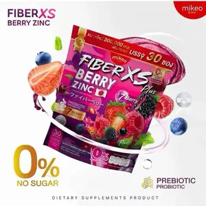 Mikeo Fiber XS Plus Berry Zinc 7 Berry Prebiotic Probiotic Drink Mix 30 Sachets