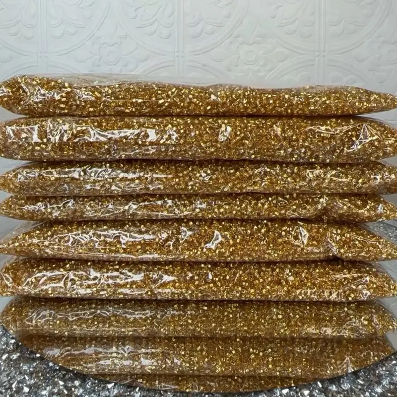 Gold Seed Beads – 3mm Glass Seed Beads for Jewelry Making, Beaded Jewelry DIY, 450g Pack