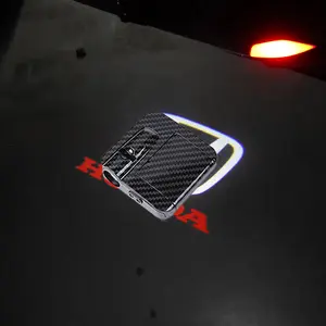 2PCS For Hyundai N Performance I10 I20 I30 I40 IX25 IX35 Veloster KONA Logo Car HD Door Welcome Light Led Projector Lamps(Battery Not Included)