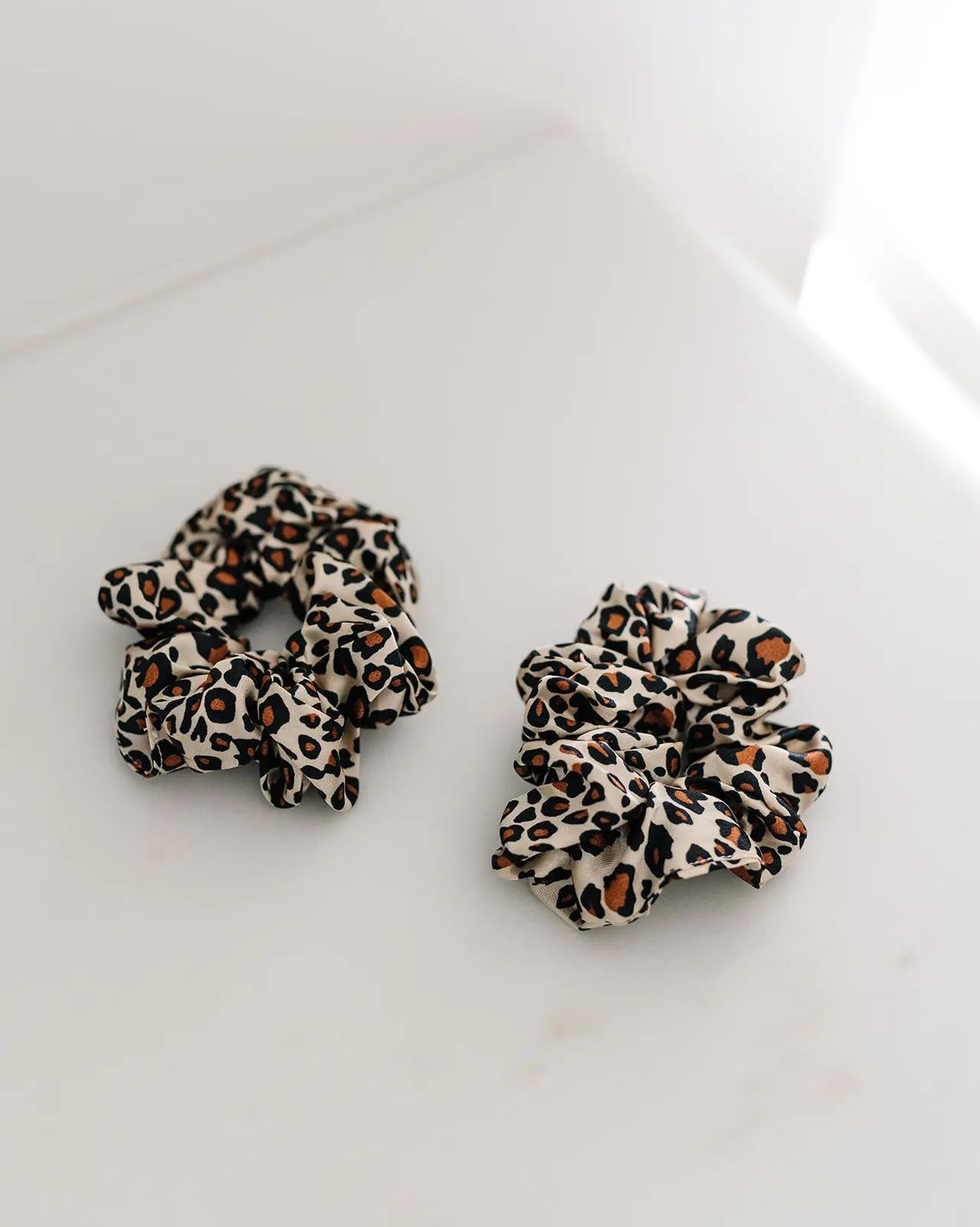 Silk Scrunchie Set - Leopard