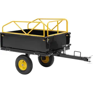 AMERLIFE Garden Utility Trailer, 500/1500/1800Lbs 12/20/25 Cu.Ft ATV UTV Trailer Tow Behind Dump Cart with Removable Sides, Rear Hitch & Convenient Handle, Outdoor Lawn Mower Cart for Tractor