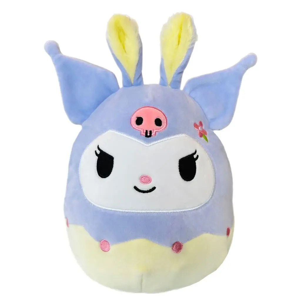 Squishmallows 8" Sanrio Kuromi Easter Bunny Plush Toy, Soft Cuddly Gift Collectible Stuffed Animal