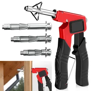 BURMONG ​​Heavy Duty Molly Bolts for Drywall - 3 Sizes (0.12"-1.28") Metal Hollow Wall Anchors & Screws Kit, Includes Setting Tool, Works on Drywall, Hollow Wall & Plaster (34 Pieces Total)​​ outdoorfun