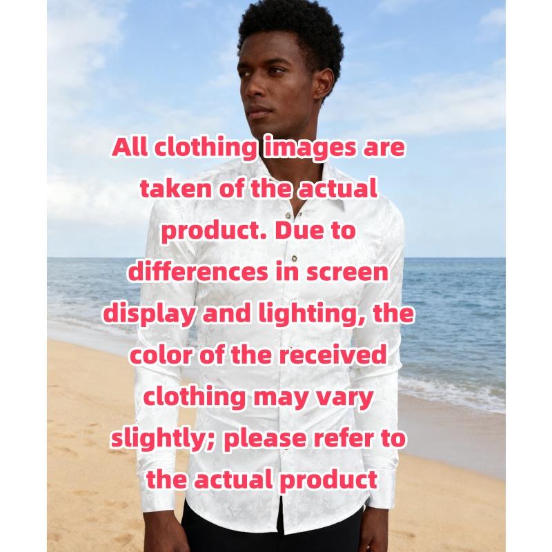 Men's Floral Rose Printed Long Sleeve Shirts-Prom/Wedding/Party Thin Fabric Menswear Satin Silk Top Dress Garment Jacquard Rayon Shiny Soft Stylish Fashion Underwear Wrinkle(Size runs small) Men's Floral Rose Printed Long Sleeve Shirts-Prom/Wedding/Party Thin Fabric Menswear Satin Silk Top Dress Garment Jacquard Rayon Shiny Soft Stylish Fashion Underwear Wrinkle(Size runs small)