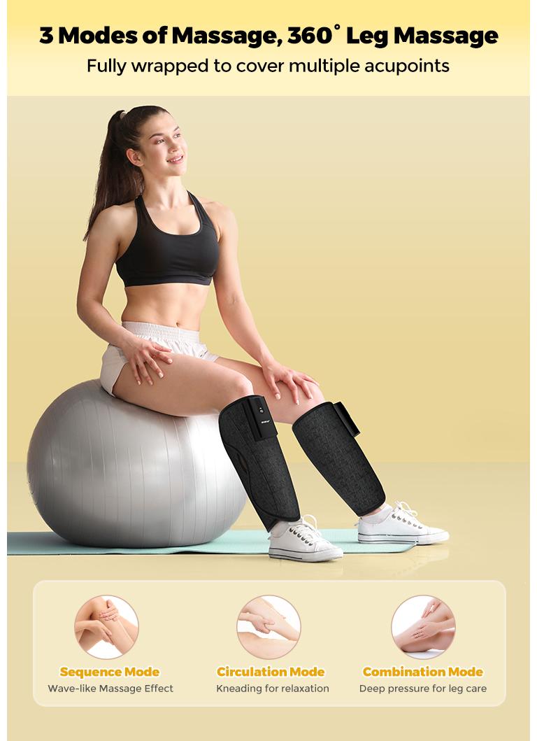 CINCOM Wireless Portable Leg Massager with Calf Airbags, Customizable Modes, Adjustable Intensity Levels - Portable Muscle Massagers, Self Care Products, Women's Relaxation Gifts [SummerVibes]