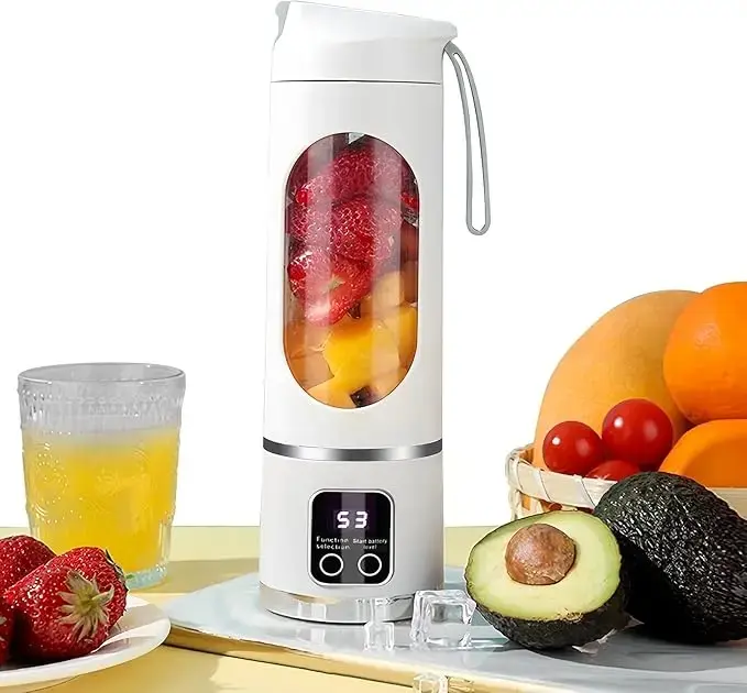 Portable USB Rechargeable Juicer Blender - Personal Electric Small Compact Convenient Versatile Mixer for Shakes & Smoothies (White)