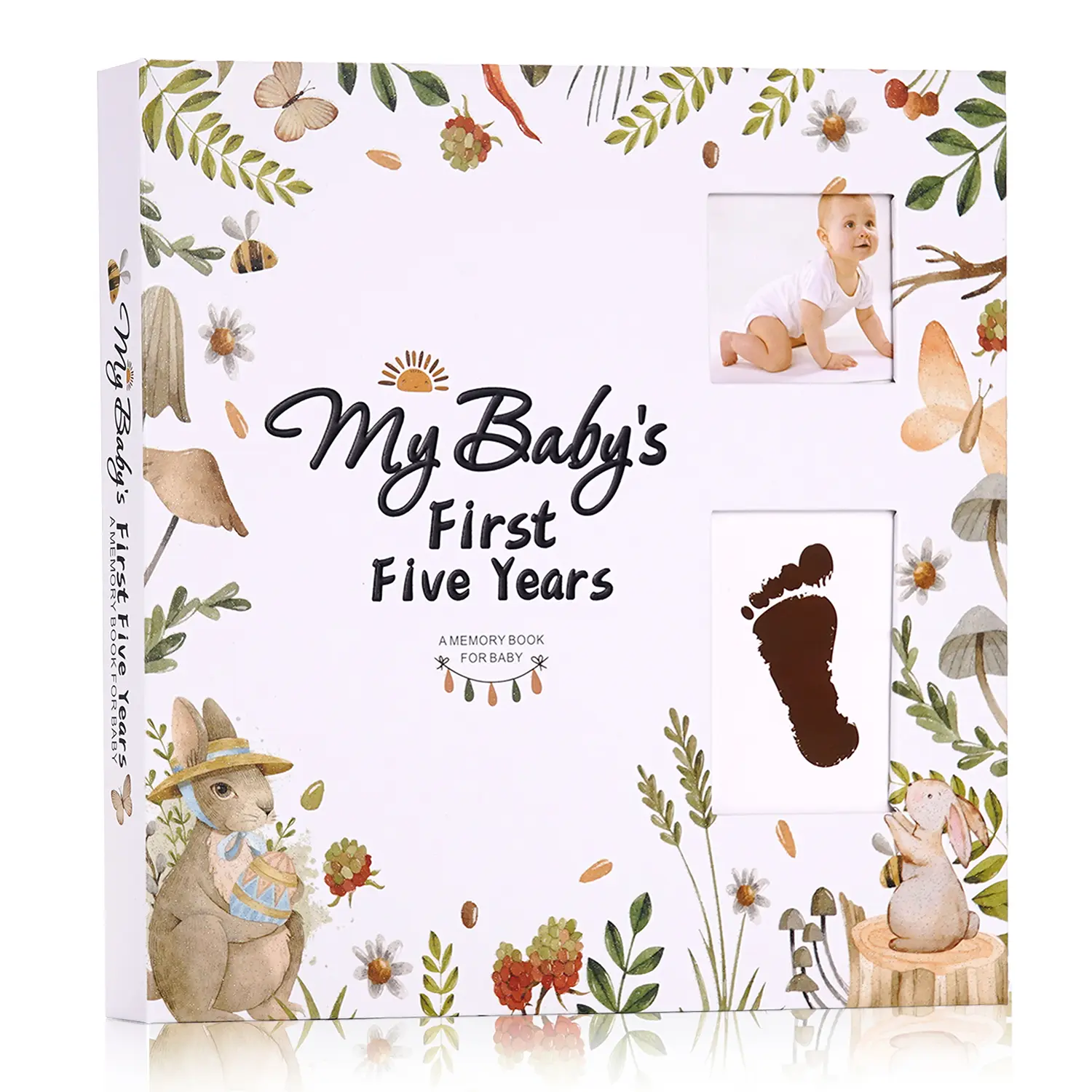 DIY Baby Scrapbook Kit - 124-Page Handmade Memory Journal, Photo Album with Writing Space for Newborn First Year Milestones, Memory Keeping Handcraft Keepsake, Handmade Gifts for New Parents